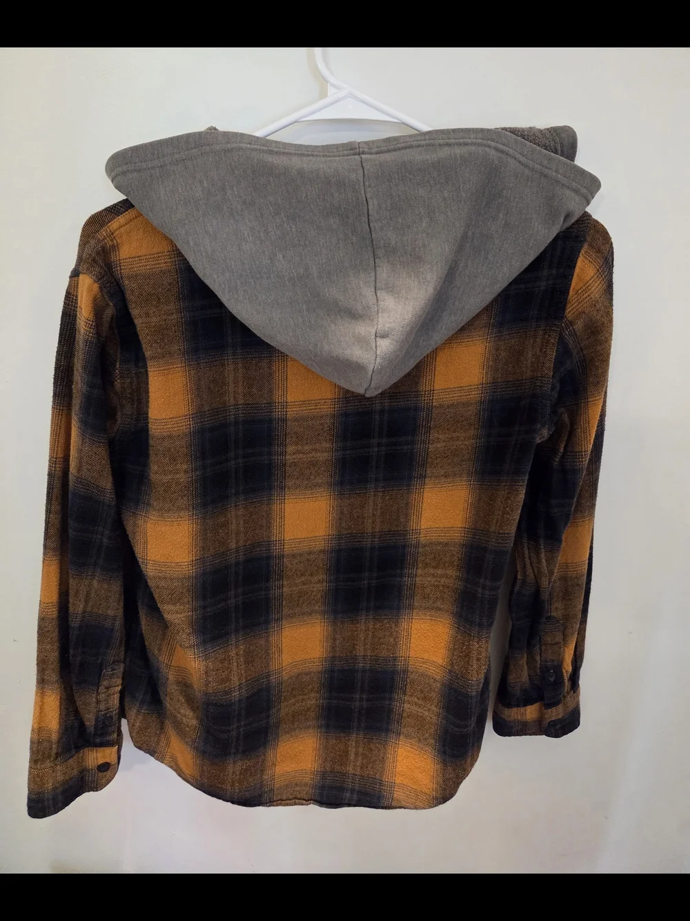 Old Navy Plaid Hooded Flannel Shirt Jacket